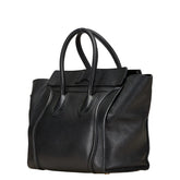 セリーヌ ラゲージ ミニショッパー ハンドバッグ ブラック レザー レディース CELINE 【中古】